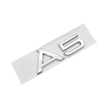 Imagem de Adesivo De Logo 3D Cromado Preto Para Audi A4 A5 A6 TFSI, Emblema Para