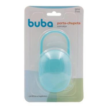 Imagem de Porta Chupeta com Alça Plástico Bebê Infantil Azul Buba