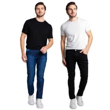 Imagem de Kit 2 Calças Jeans Elastano Masculina Slim - Boen Jeans-Masculino