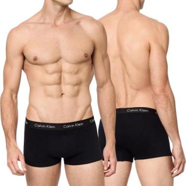 Imagem de Kit 4 Cuecas Calvin Klein Low Rise Trunk - Originais, M, Preto, Mascul