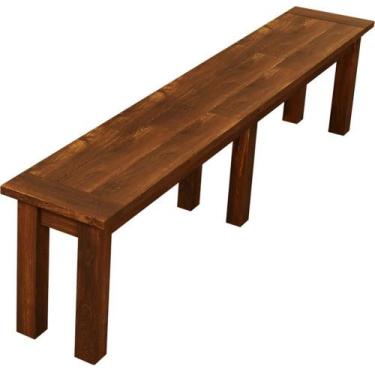 Imagem de Banco De Madeira Maciça Pinus 120 Cm Rústico Vintage W02 Imbuia - Lyam