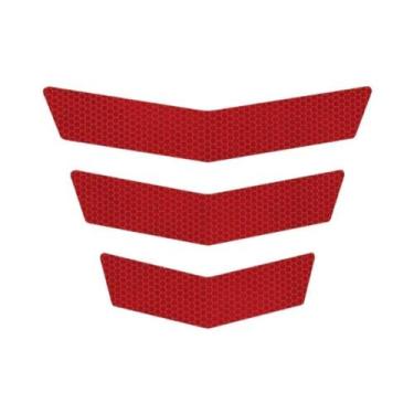 Imagem de Adesivos Refletivos Em Forma De Flecha Trapezoidal Para Motocicletas, 