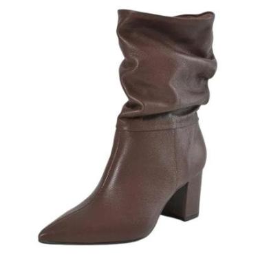 Imagem de Bota Feminina Confortavel Casual Salto Bloco Alto Via Marte-Feminino