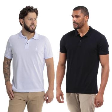 Imagem de Kit 2 Camisa Polo Masculina Dia a Dia Conforto