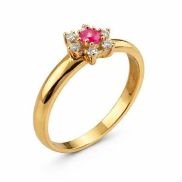 Imagem de Anel em Ouro 18K com Rubi e Diamantes - Joia de Compromisso - Justino 