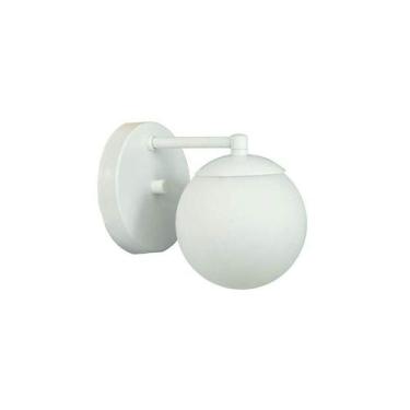 Imagem de Arandela Figo Branco Globo Esfera De Vidro Branco - Trybo Design