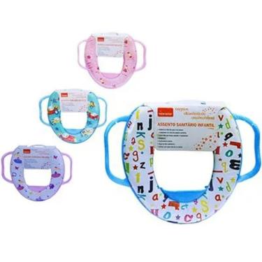 Imagem de Assento Sanitário Infantil Redutor 1073 com Alças Adaptador para Vaso Sanitário Constru...