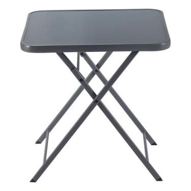 Imagem de Mesa De Jardim Aco Cinza Quadrada 72x70x70cm - Atenas - BRAZIL HOME LI