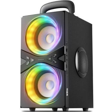 Imagem de Caixa de Som Bluetooth YIER 80W TWS com Luzes RGB Portátil