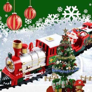 Imagem de Música elétrica clássica Christmas Train com caixa de presente portáti