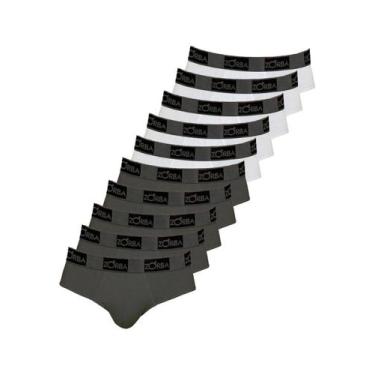 Imagem de Kit com 10 Cuecas Slip Zorba 716 Colorido, Cinza, G