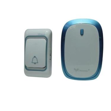Imagem de Campainha Residencial sem Fio Bivolt 110-220V Alcance 30 Metros Branco