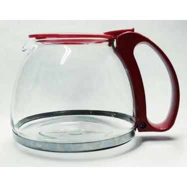 Imagem de Jarra Vidro Para Cafeteira Britânia CP30 Inox Vermelha