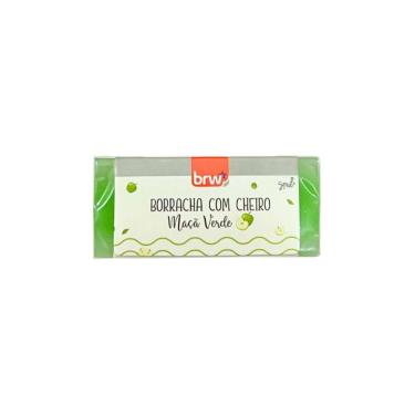 Imagem de Borracha BRW Colorida com Cheiro de Frutas, Material de Alta Qualidade, 1 Unidade, Verde