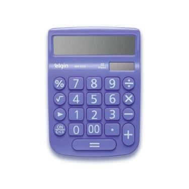 Imagem de Calculadora Mv4134 - 12 Dígitos Função Correção Azul - ELGIN