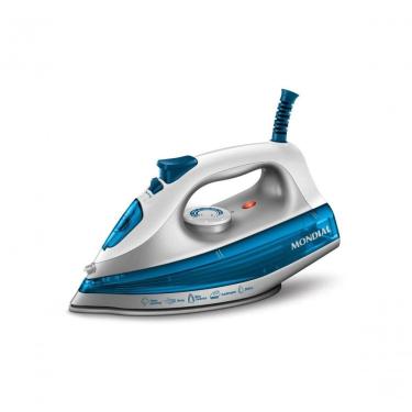 Imagem de Ferro a Vapor a Seco Mondial FVN-01-BL 1200W Base Cerâmica Diamante Azul 220V