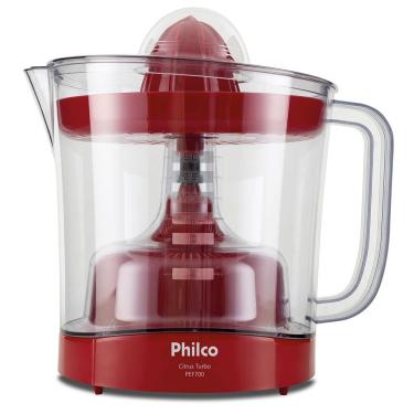 Imagem de Espremedor de Frutas PEF700V 1,5L 70W 220V com Jarra de Alta Capacidade e 2 Cones Vermelho Philco