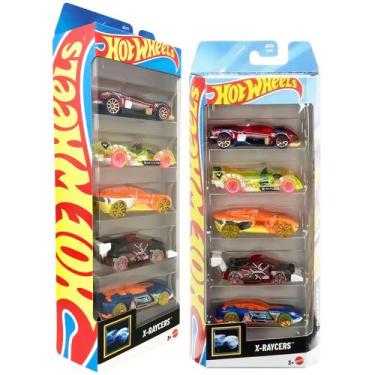 Imagem de Hot Wheels Coleção X-raycers Pack 5 Carrinhos 1:64 Metal JBJ74 - Matte