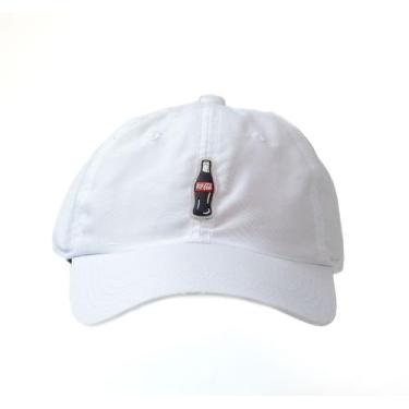 Imagem de Boné Coca Cola Garrafinha Frontal Microfibra - Coca-Cola, Branco, Únic