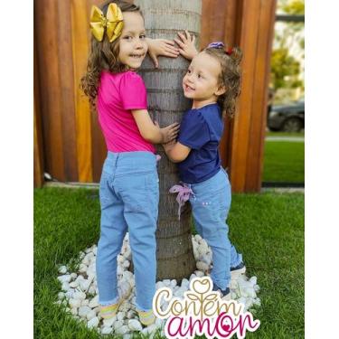 Imagem de Calça jeans clara infantil feminina - Contém amor kids , M
