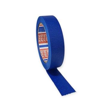 Imagem de Fita Crepe Azul Escuro Profissional 24mm x 40m Tesa - Ideal para Pintu