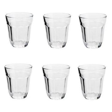 Imagem de Conjunto  6 Copos de vidro  SODO CALCICO FACES 100ML - LYOR