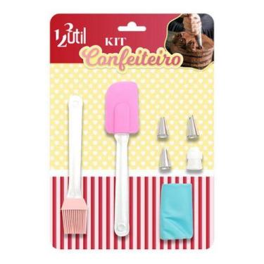 Imagem de Pincel Espátula E Saco Confeiteiro Jogo De Cozinha 7 Peças - 123útil