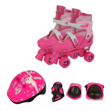 Imagem de Patins Roller C/ Kit Proteção Completo T28-31 E 31-34 Semi Profissiona