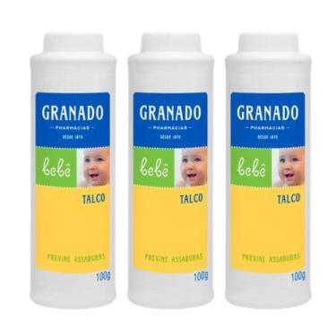 Imagem de Kit 3x Talco Infantil Granado Tradicional 100g Proteção Contra Umidade