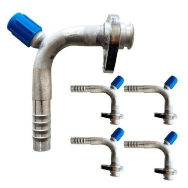 Imagem de Kit 5 Conexões 90 Radial Bf 10mm Com Ventil R134 Alumínio - TUNDRA AUT