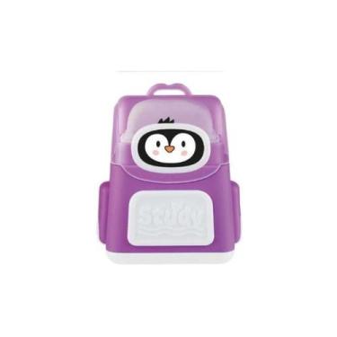 Imagem de Apontador Duplo Com Borracha Tris Mochila, Roxo