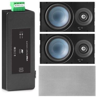 Imagem de Amplificador AAT BTA-1 Bluetooth  60W RMS + 2 Caixas Gesso LRE100