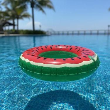 Imagem de Boia Inflável Circular Melancia Média 60 Cm Verão Piscina - Wellmix