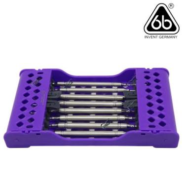 Imagem de Estojo Para Esterilização Roxo 8 Peças com Trava - 6B Invent Germany