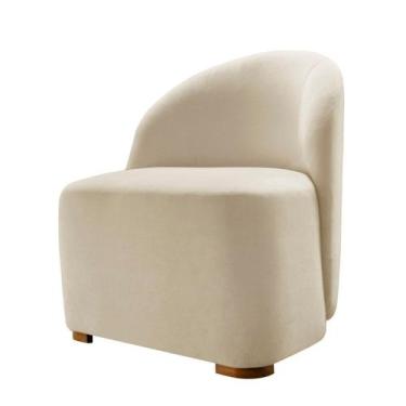 Imagem de Poltrona Decorativa Ref 01 - 2504-b Doha Bege - Luxury Estofados