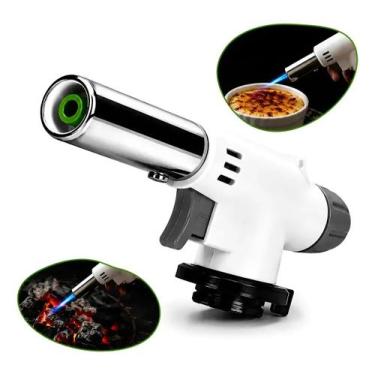 Imagem de Maçarico Culinario Portátil Com Chama Ajustável Acendimento Automatico