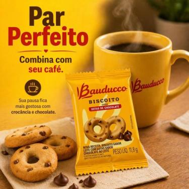 Imagem de 40 Bolachas Amanteigada Gotas Chocolate Bauducco Sache 11g, 40 unidade