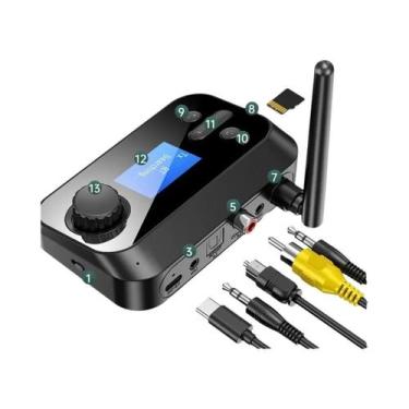 Imagem de Transmissor E Receptor De Áudio Bluetooth 5.1 De Longo Alcance 6 Em 1 