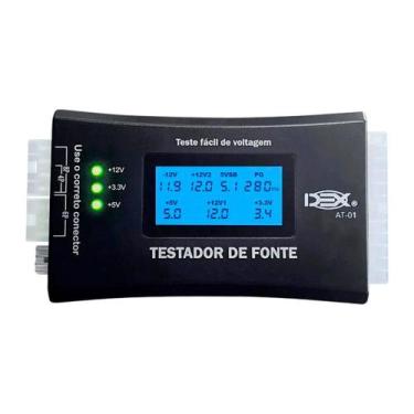 Imagem de Testador de Fonte ATX Compatível com BTX E ITX - AT-01 - Dex, +12V, -1