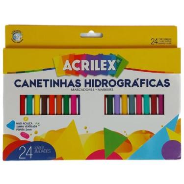 Imagem de Canetinha Hidrografica 24 Cores Acrilex