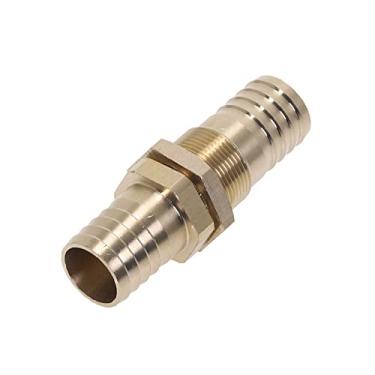 Imagem de Tubo de cobre 6 8 10 12 14 16mm ID Mangueira Barb antepara de latão Tubo farpado Adaptador de encaixe de tubo Adaptador de conector para Gás Combustível Água, 16mm