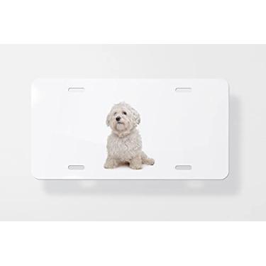 Imagem de Capa para placa de carro Maltese 3 – Capa para placa de carro – Capa para moldura de placa de carro 15 x 30 cm