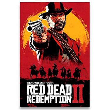 Imagem de Poster Decorativo 42cm x 30cm A3 Brilhante Red Dead Redemption b1