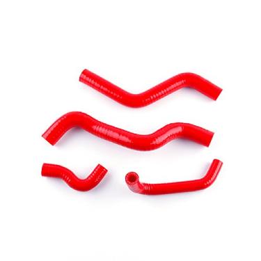 Imagem de LUXERAD Kit de tubo de refrigeração de silicone com desempenho de 3 camadas de 4,5 mm para radiador de refrigeração compatível com CBR250R CBR 250R 2011-2013 (vermelho)
