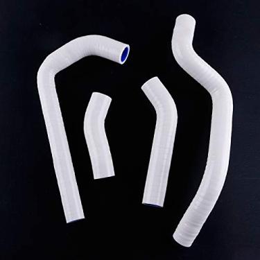 Imagem de LUXERAD Kit de tubo de mangueira de radiador de silicone de desempenho de 3 camadas 4,5 mm para KTM 450 525 XC 450XC 525XC (branco)