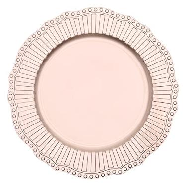 Imagem de Mimo Style Sousplat Crown, Cor Bronze, Material Polipropileno Com Boa Estabilidade Térmica e de Excelente Qualidade, Moderno e Versátil, Ideal Para Mesa Posta, Mede 33cm