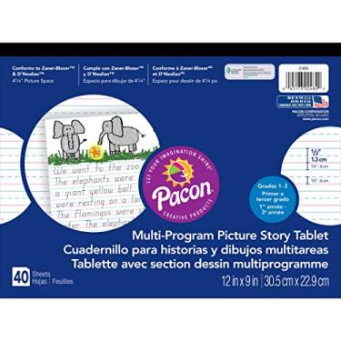 Imagem de Multi-Program Handwriting Tablet, D'Nealian/Zaner-Bloser, 1/2" x 1/4" x 1/4" Ruled & 4-1/4" Picture Story Space, 12" x 9", 40 Sheets
