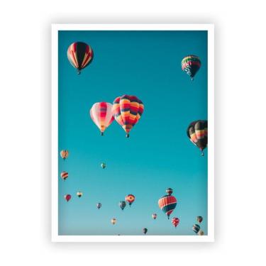 Imagem de Quadro Decorativo Paisagens Variadas Com Moldura Branca 03