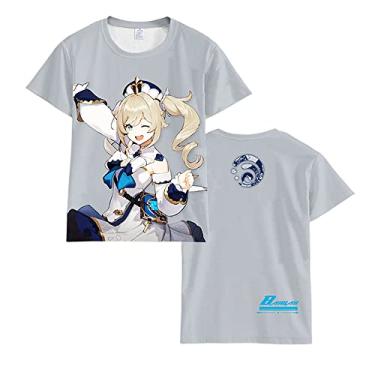 Imagem de Barbara Shirt Cosplay Cute Funny T-Shirt with Short Sleeve Genshin Impact Tops