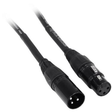 Imagem de Rockville Cabo de microfone RCXFM6P-B preto de 1,8 m para macho REAN XLR 100% cobre